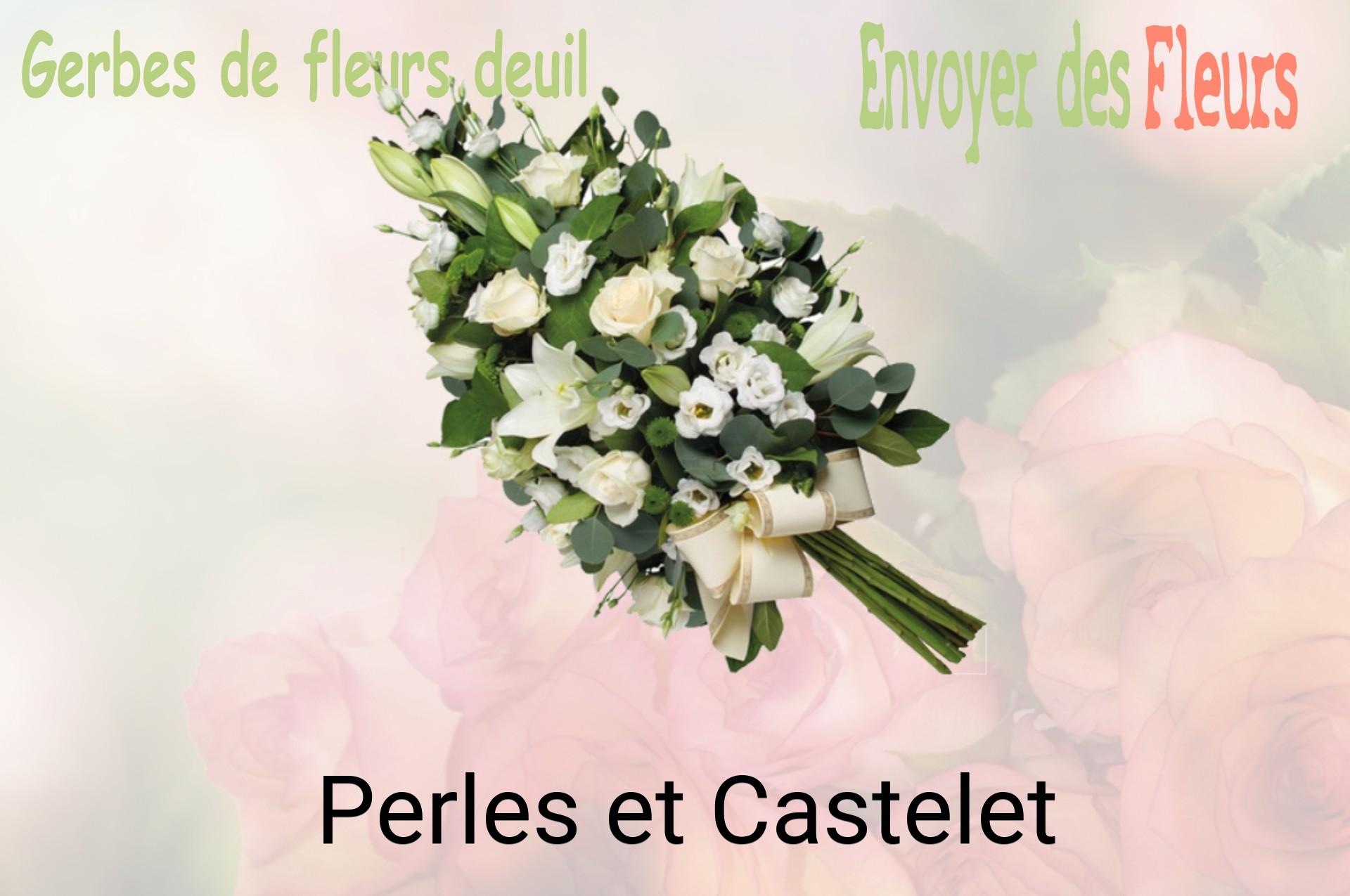 Gerbe de fleurs de deuil livrée à Perles-et-Castelet